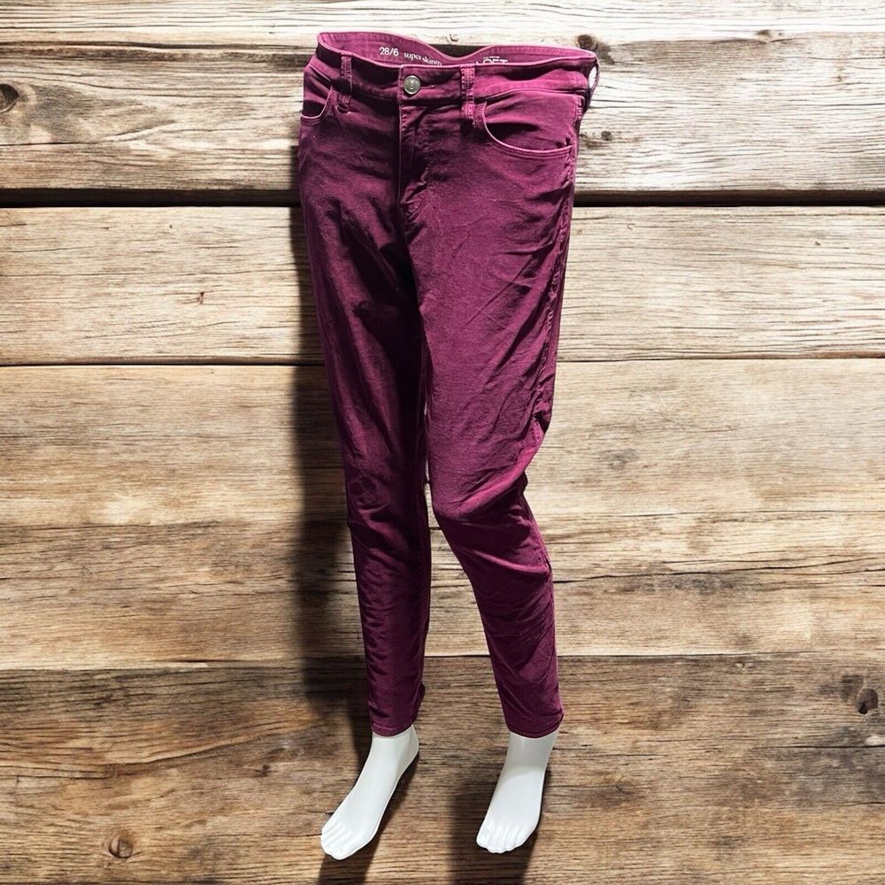 Banana Republic Pants Women's‎ Size 29/6 Plum Corduroy Cords Skinny Soft